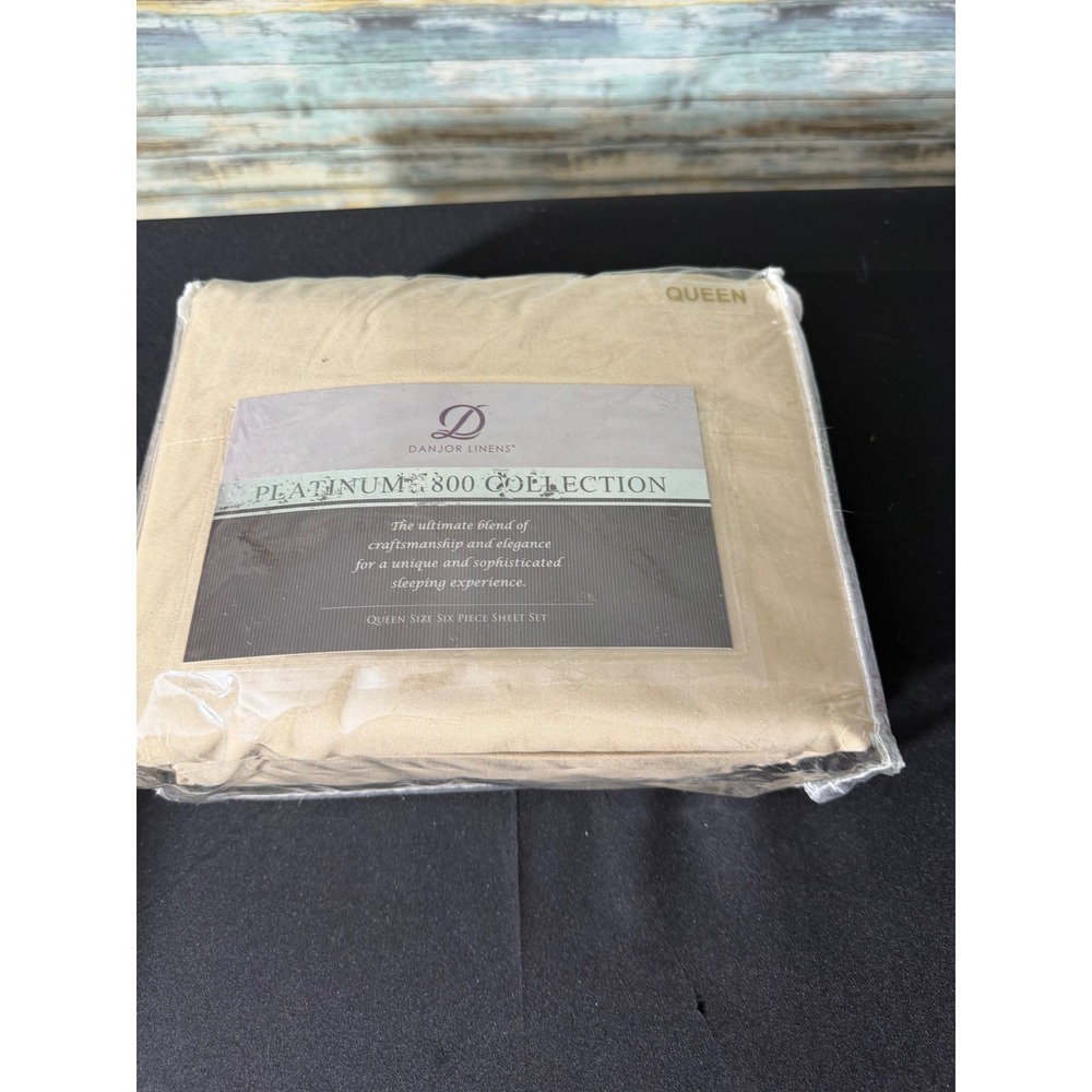 Danjor Linens Sheet Set‎ Queen Taupe Platinum 1800 Collection 6 Piece Microfiber